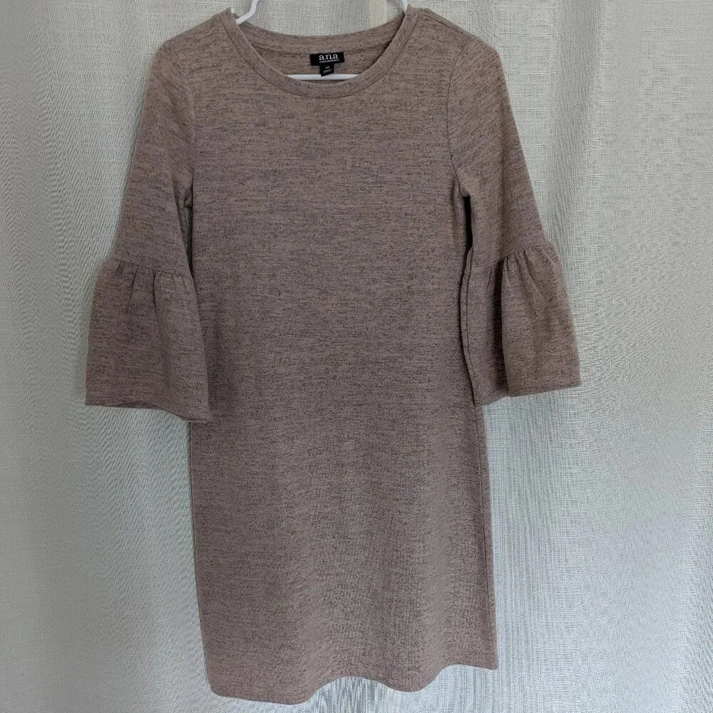 A.n.a Sweater Dress Bell Sleeves XS Dusty Pink soft girl feminine romantic